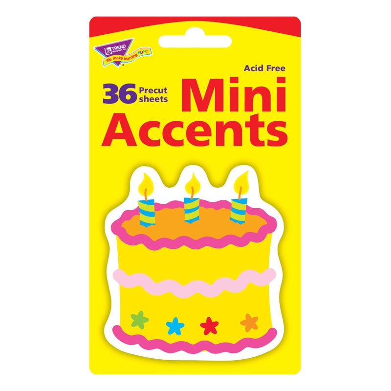 Trend Enterprises Trend Birthday Cake Mini Accents, Classroom Bulletin Board Cut Outs, 3 Inches, 36 Count - Image 2